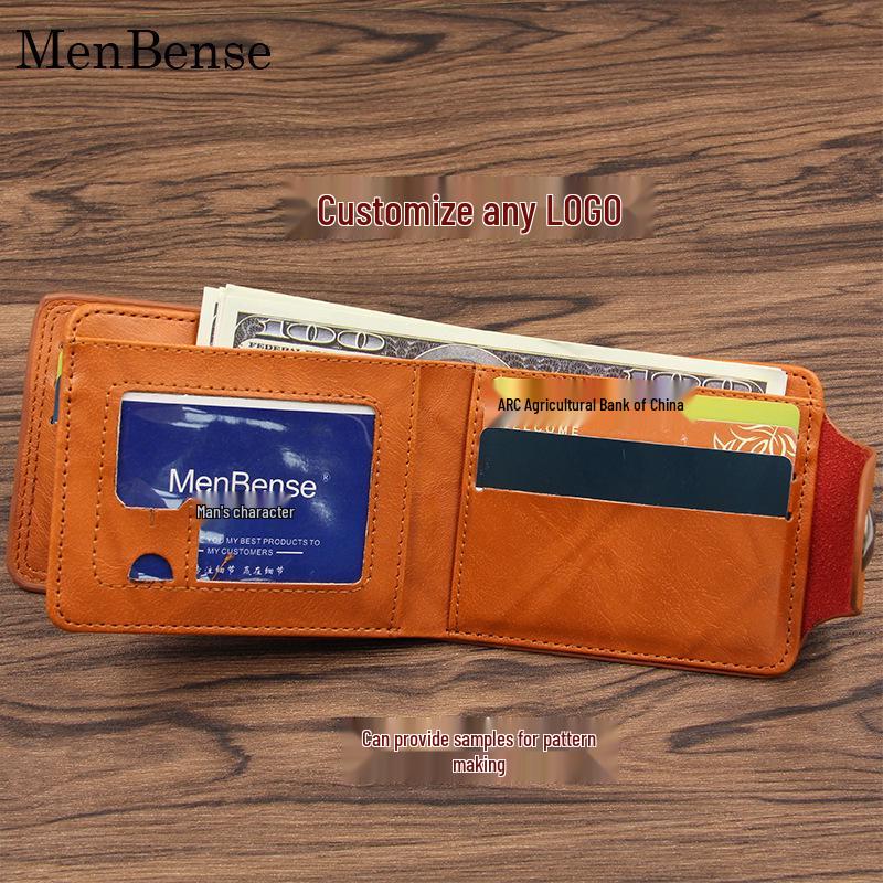 Мужской ретро кошелек-портмоне с магнитной застежкой, большой вместимости, для долларов США