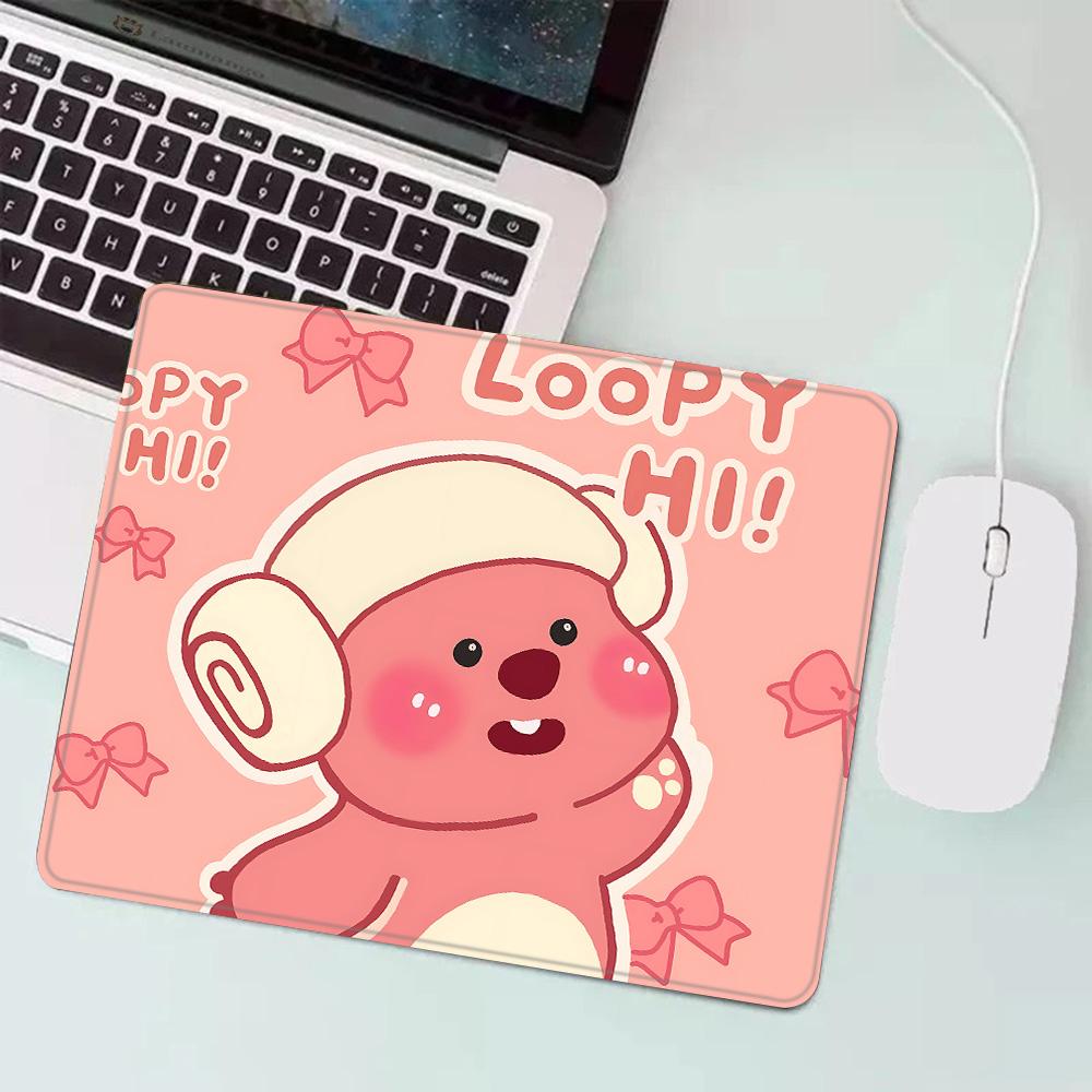 Горячая Мультяшная Милая Loopies Розовая Игровая Коврик для Мыши XS Маленький Коврик для Мыши для ПК Геймера Настольное Украшение Офисный Коврик для Мыши Коврик для Стола Ковер