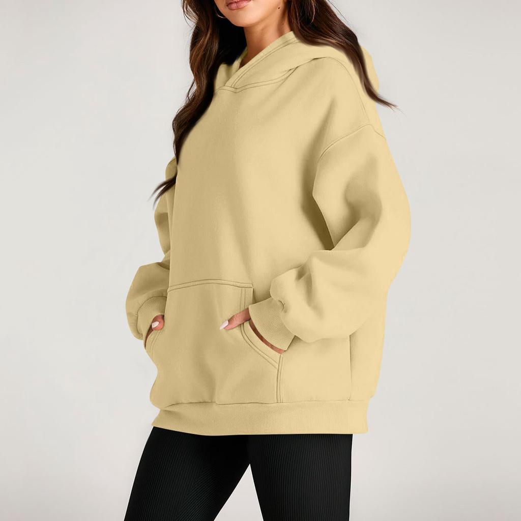 Womens Oversized Sweatshirts Fleece Hoodies Long Sleeve Shirts Pullover Fall Clothes With Pocket