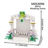 MOC Городская Свадебная Сцена Кирпичная Арка Сердце Любви Цветок Невеста Жених Совместимые Фигурки Конструктор Игрушки Для Детей Друзей Подарок