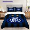Inter Milan Football Club Emblem Three-piece set (1 * duvet cover + 2 * pillowcase, without core) Bedding set Duvet cover and pillowcase