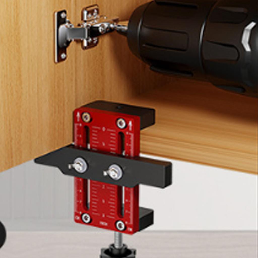 Cabinet Door Installation Positioner Aluminum Alloy Cabinet Door Mounting Jig Adjustable Cabinet Installation Tool for Woodworking