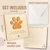 Wood Pet Dog Puppy Memorial Card Ornaments Pet Card for Home and Desktop Decoration Pet Card Wood
