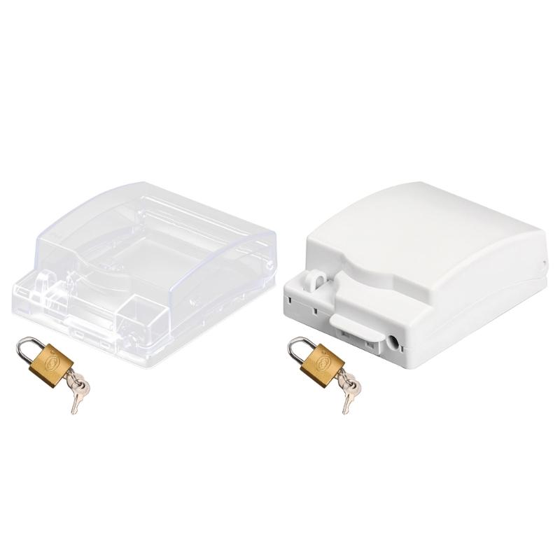 Durability Plastic Weatherproof Enclosures Metal Lock Compatible to 86 Style Electrical Sockets Moisture Resistance