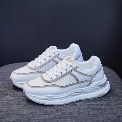 Кроссовки для женщин 2022 Мода Платформа Белая обувь Женская Весна Дышащая Беговая Спортивная Вулканизированная обувь