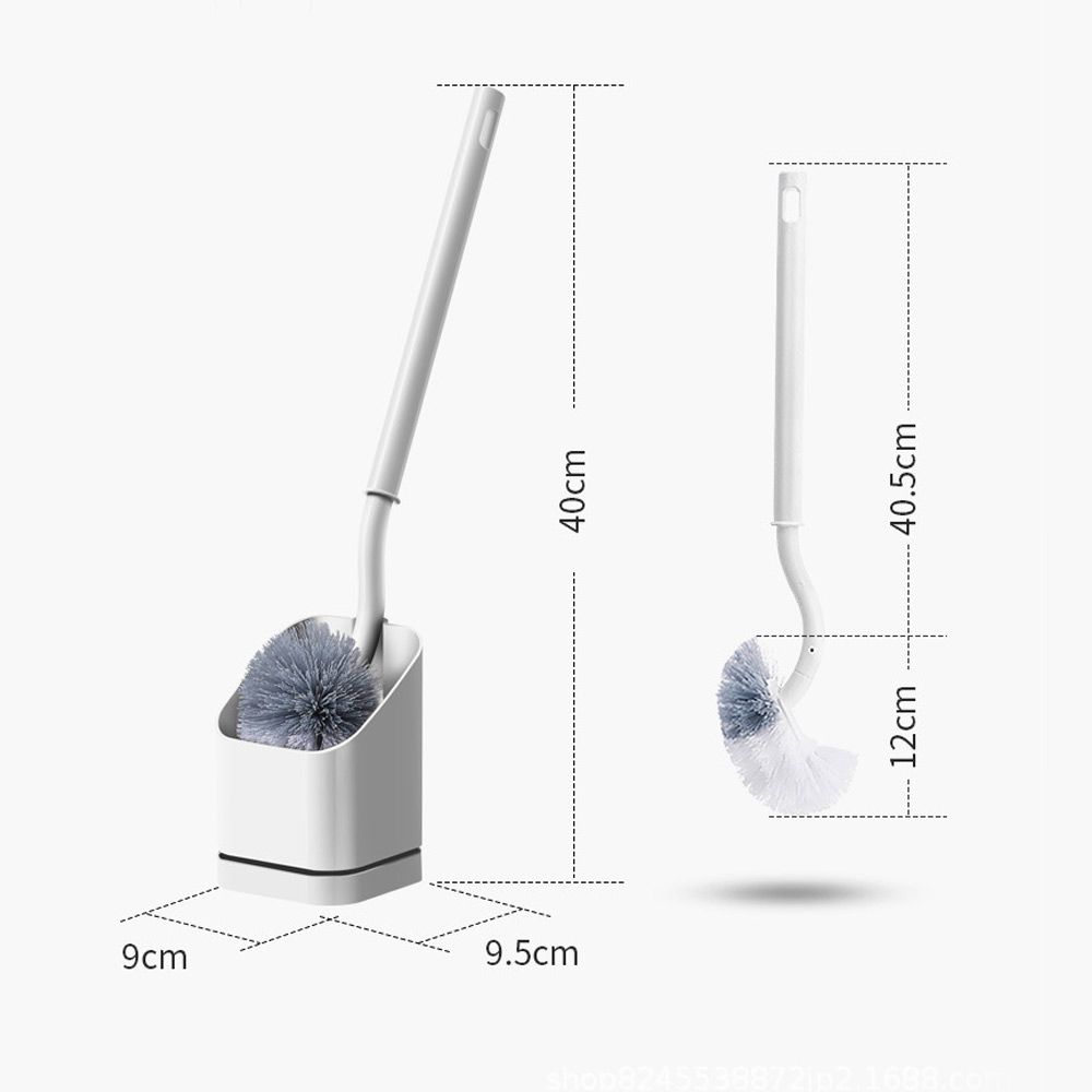 С базовой пластиковой туалетной щеткой с длинной ручкой, инструментами для чистки ванной комнаты, держателем для чистки без пробивания отверстий