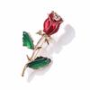 Classic Red Rose Flower Brooches For Women Wedding Party Casual Brooch Pins Gifts
