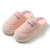 Cotton Slippers Women's Autumn and Winter Couple Home Slippers Indoor Confinement Shoes Warm Cotton Shoes Non-slip Plush Cotton Drag Men's Winter