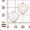 Double-Sided Peach Heart Alloy Pendant Charms for DIY Jewelry