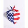 65см Очень большая бандана-треугольник для питомца ко Дню независимости, с принтом американского флага, слюнявчик для собаки, шарф для кошки/собаки