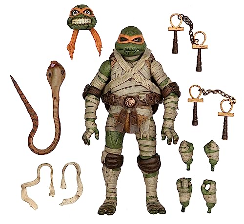 NECA Черепашки-ниндзя x Универсальные монстры Микеланджело в виде мумии Фигурка NECA TMNT