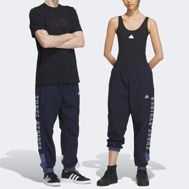 adidas Свободные спортивные брюки с цветным принтом и буквенным принтом, унисекс, темно-синие IM8765