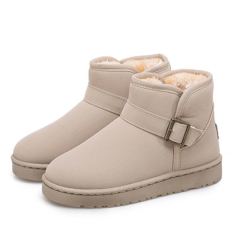 Snow boots women's thickened winter new fashion short tube versatile velvet bread shoes student short boots winter cotton shoes