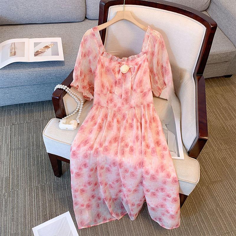 Plus Size Women's New Niche Design Senior Sense Floral Dress