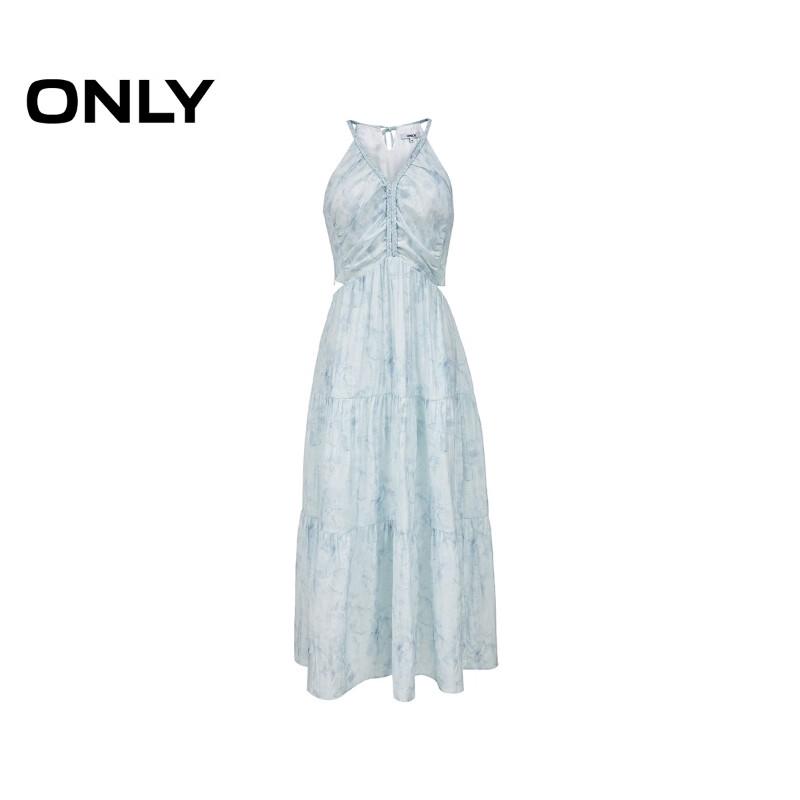 Only Платье миди с V-образным вырезом и цветочным принтом, завязывающееся спереди, 2025