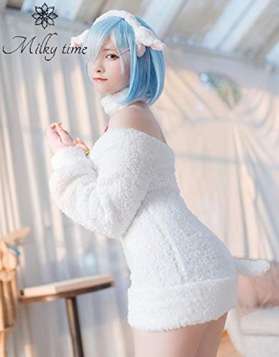 Жизнь в другом Рем Косплей Хэллоуин Овца Волк и семеро козлят Маленький [молочное время] ReZERO - Начальный мир - ReZero (Рэм, Козел)