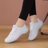 Women Leather Moden Dance Shoes Soft Soled Middle Top Practice Dance Shoes Jazz Dance Shoes Dance Mesh Sneakers