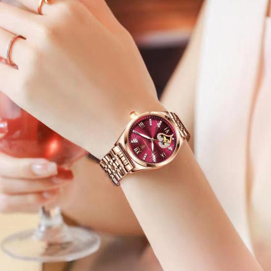 Женские часы, водостойкий светящийся ремешок из нержавеющей стали, круглый календарь со стразами, платье, наручные часы, модные ювелирные изделия, подарок