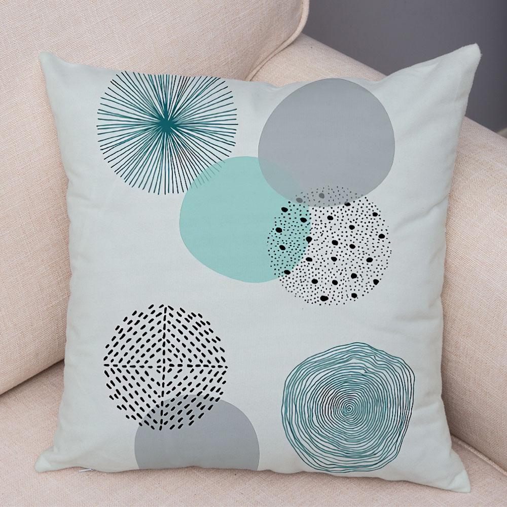 Абстрактное искусство, декоративная наволочка с геометрическим растением, деревом, цветком, диван, домашняя автомобильная наволочка