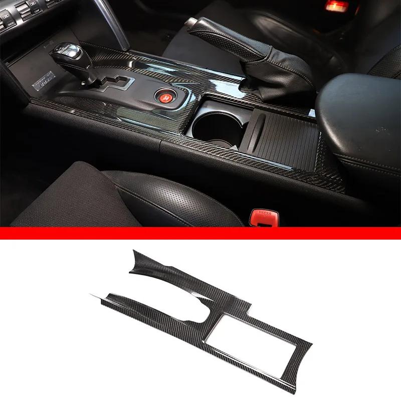 Настоящее Углеродное Волокно Для Nissan GTR R35 2008-2016 Центральная Консоль Автомобиля Панель CD Переключения Передач Вентиляционные Отверстия Наклейки на Руль Автомобильные Аксессуары