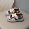 Детские спортивные сандалии, детские сандалии с полыми носками, противоскользящая мягкая подошва, модная летняя пляжная обувь для мальчиков и девочек, размер 27-36