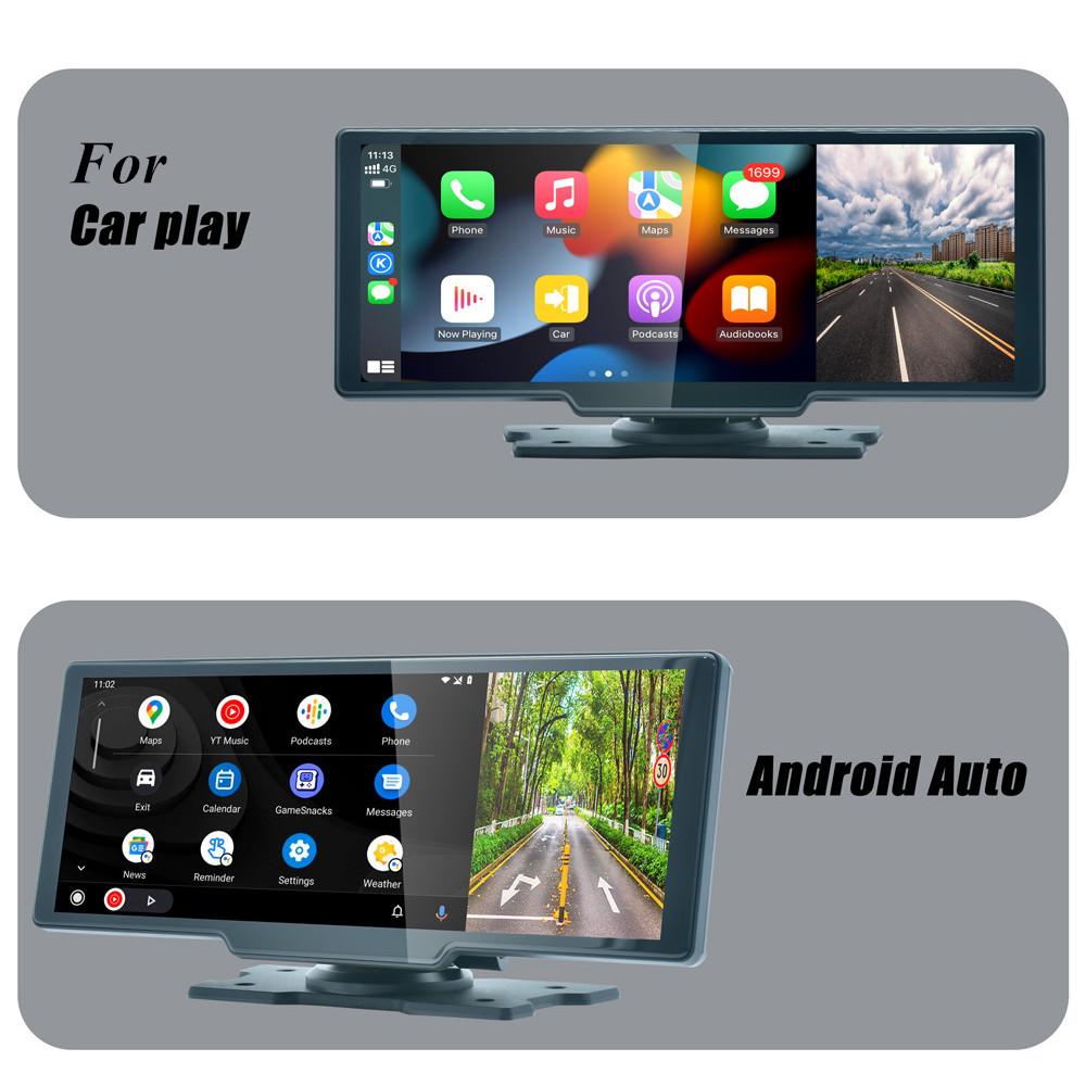 10.26" Car Dash Cam 1080P DVR Multimedia Player Support Carplay Android Auto FM