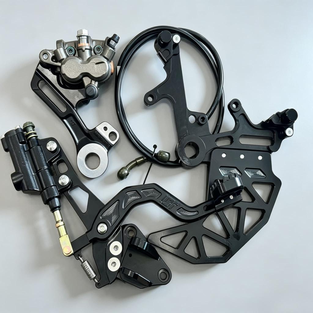 CNC Machined Rear Brake Caliper Bracket Kit Fit for SurRon Ultra Bee Light Bee X Talaria X3 MX3 MX4 Upgrade Parts