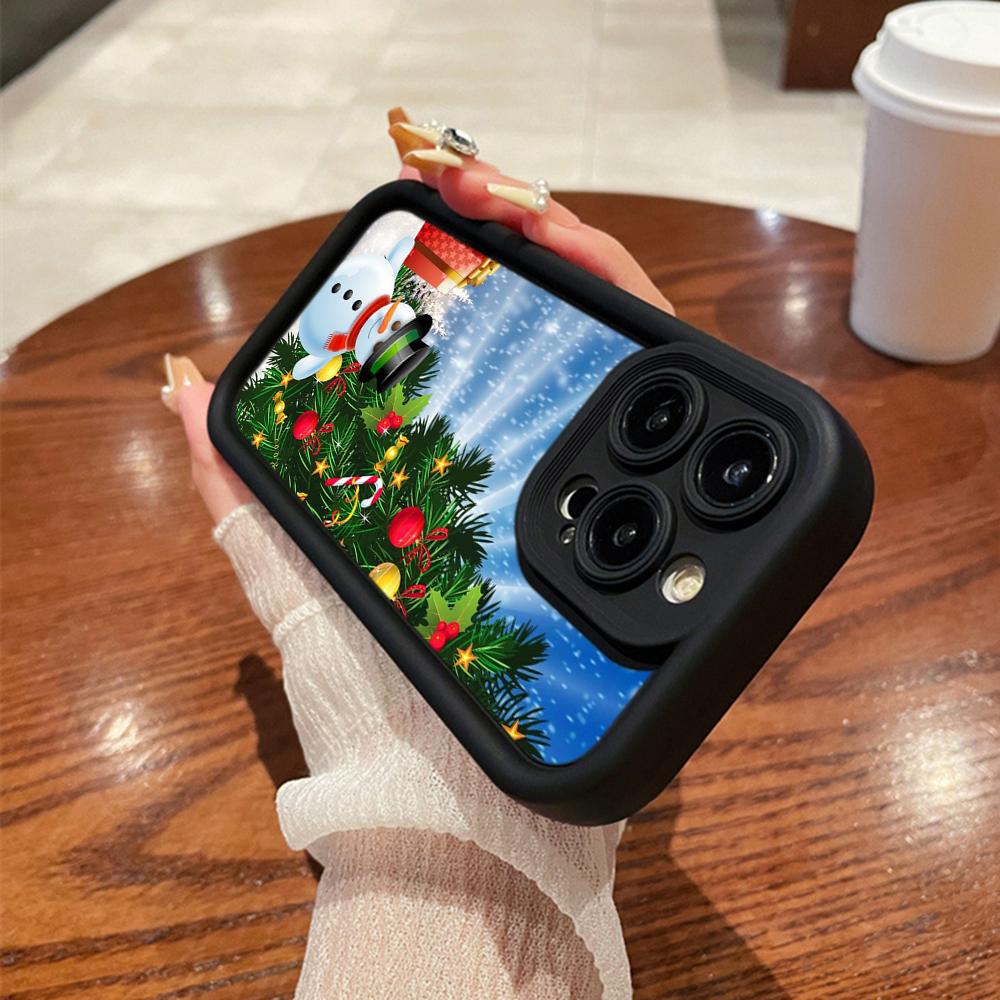 N118 Новогодний Веселый Рождественский дизайн Мягкие чехлы для телефонов Angel Eyes для iPhone 16 15 14 13 11 Pro Max 8 7 6s Plus 12 mini XR XS Max SE Противоударный чехол