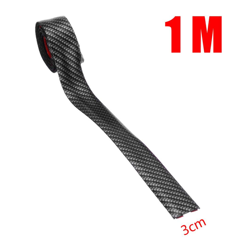 3cm 5cm 7cm 10cm Carbon Fiber Rubber Soft Bumper Strip DIY Door Sill Protector Edge Guard Car Stickers Car Styling