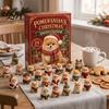 Daily Countdown Gift Set 2026 Dog Christmas Advent Calendar, 24-Day Acrylic Ornament with Mini Puppy Holiday Home Decor Figures, 2D Flat Tree