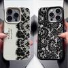 Чехол Черное кружево Letter Для VIVO V40 V50 V60 Lite Y04 Y29S Y400 Y33S Y21S Y22S Y17S Y03 Y04 Y18 Y28S Y28 Y39 Y31 X200FE Мягкий чехол