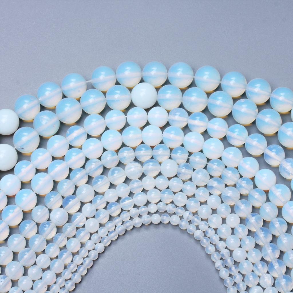 High Quality Opal Stone Round Spacer Loose Beads DIY Charms Natural Jewelry Making For Necklace Bracelet 4/6/8/10/12mm