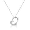 Open Heart Necklace Diamond Platinum PT900 Platinum Collection [Lara Christie] 0.1ct Lp71-0005-pt