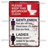[MyPlate] Bathroom Rules Vintage Metal Sign Plaque Toilets Tin Sign Wall Decor For Pub Club Man Cave Bar Decoration Tin Plates