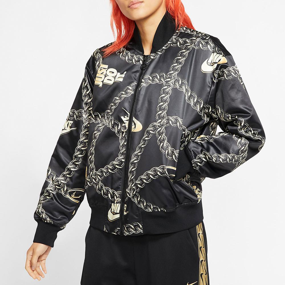 Nike Спортивная синтетическая набивка Icon Clash Slim Fit куртка стойка воротник женская куртка черный CI9996-010