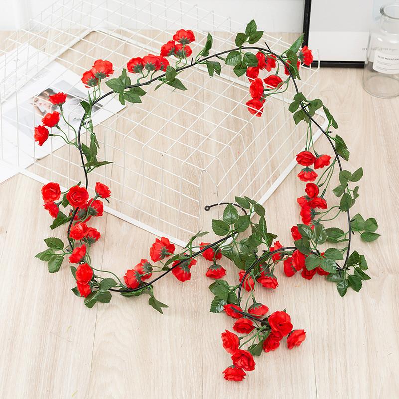 Luxurious 69-head Artificial Rose Vine For Wedding And Home Decor Champagne Color