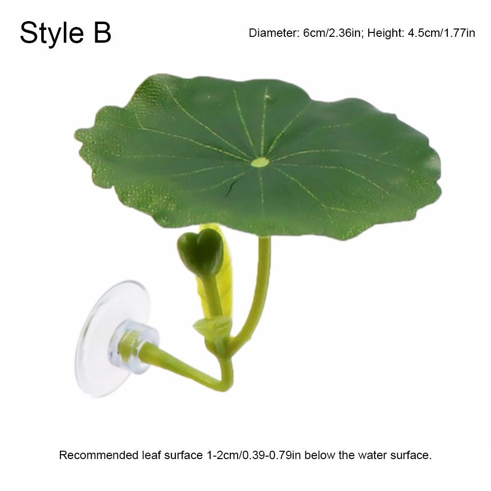 Plastic Betta Fish Rest Leaf Simulated Lotus Leaves/Artificial Leaf Suction Cup Fish Spawning Ornamental Plant
