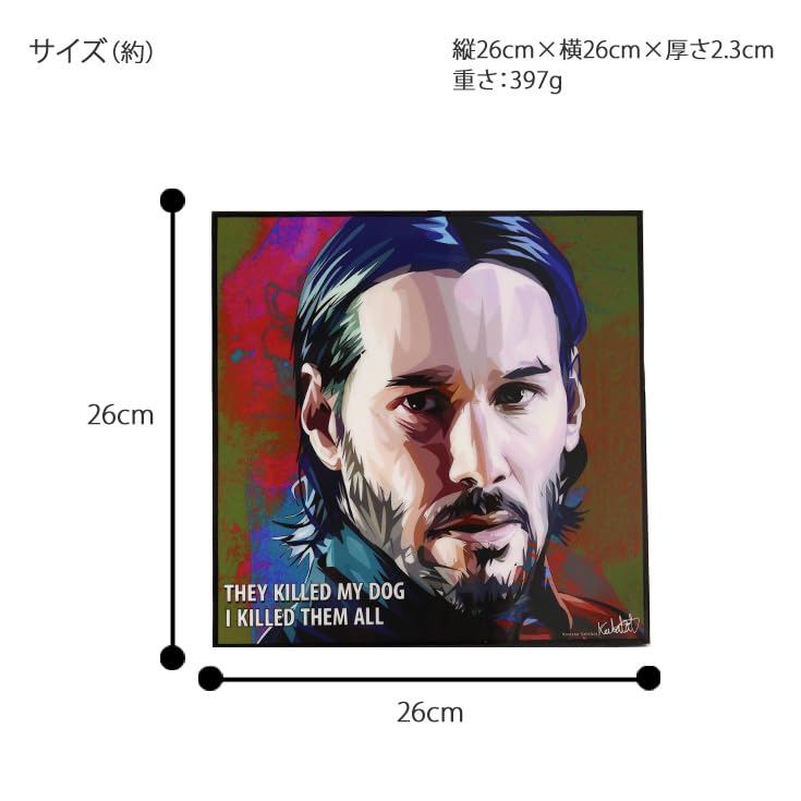 Art frame John Wick Keanu Reeves JOHN WICK pop art frame art movie KEETATAT SITTHIKET pop art poster actor overseas painting panel homage Keanu Reeves