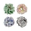 Aesthetic Scrunchies Elastic Multilayer Lace Hair Rope Wedding Party Beach Headwear Big Buns Hair Elastic Check Hairtie