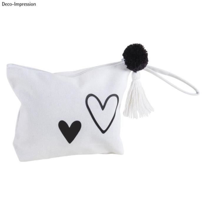Trousse de maquillage - Rayher - Blanc - Fermeture éclair - Customisable