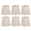 6PCS Modern Simple Chandelier Pendant Lamp Shade Cover Fabric Lampshade for Home Wall Light
