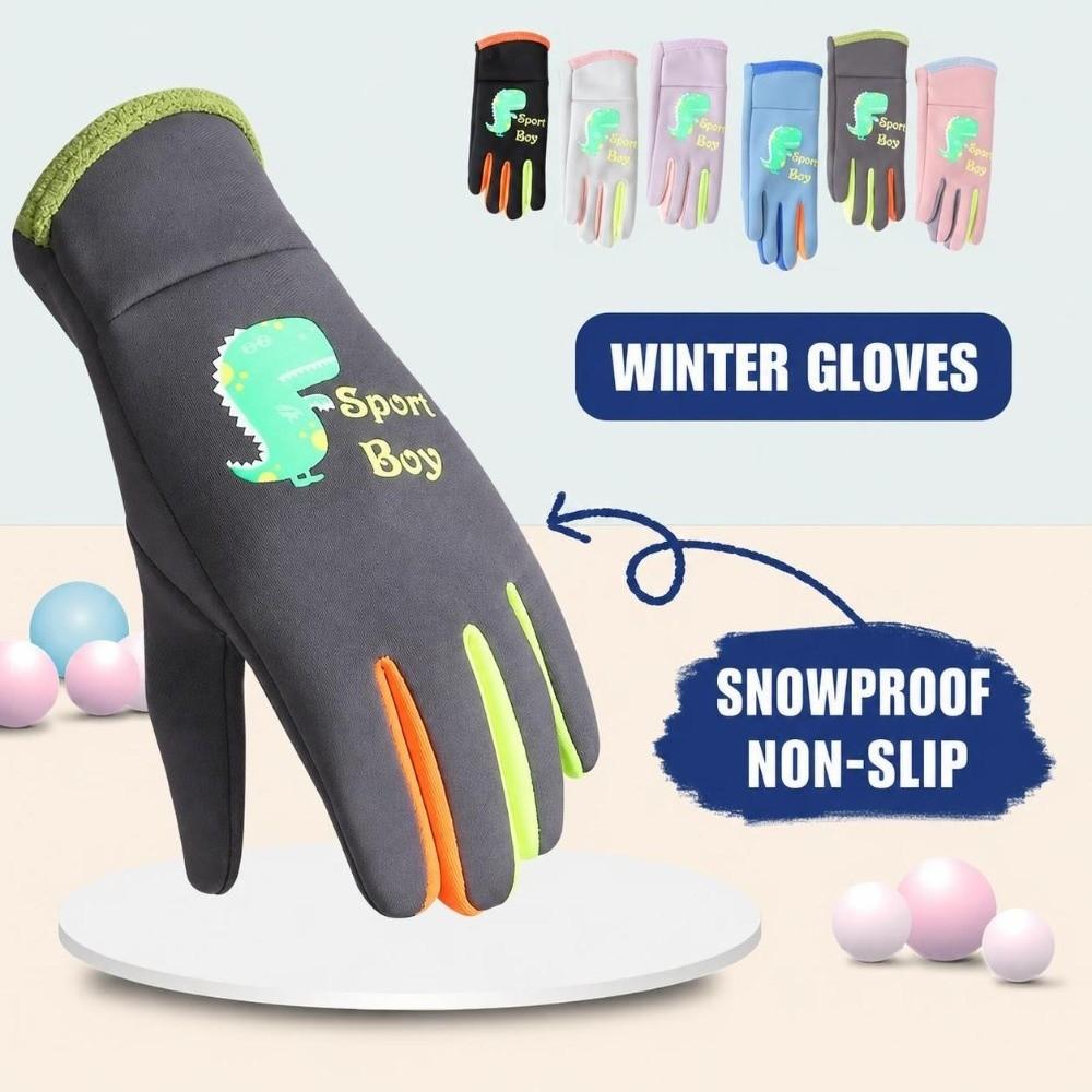 Touchscreen Finger Strips Children's Mittens Kids Cycling Gloves Winter Activities