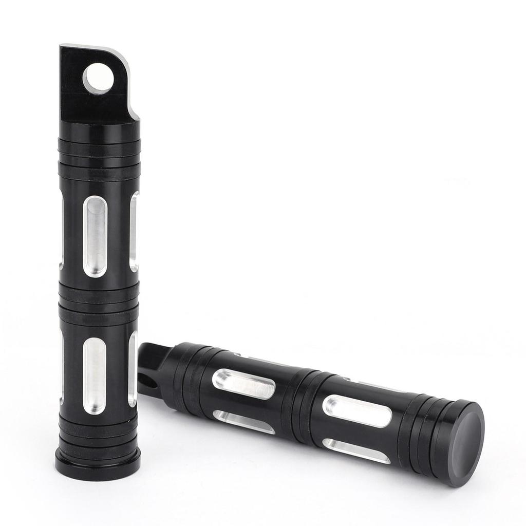 CNC Cut Motorcycle Black Foot Pegs For Harley Chopper Touring Sportster