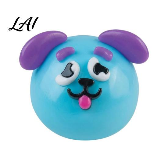 Decompression Toy 1/2/5Pcs Dog Face Squeeze Toy Moldable Slow Rise Cartoon Expression Stress Anxiety Relief Ball Relaxing Relieving Fidget for Home,