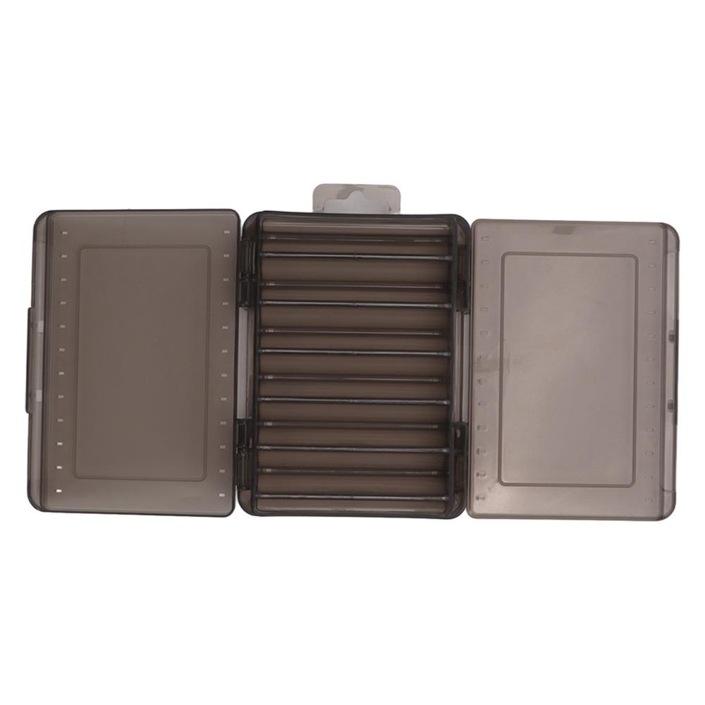 2PCS V-type 12 Slots Fishing Lure Box Double Sided Bait Organizer Case For Anglers