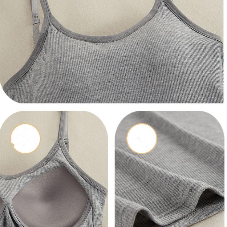 Женский жилет на подтяжках из модала, подушка для бюстгальтера, универсальный бюстгальтер, бесплатное встроенное нижнее белье