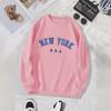 Женская бархатная толстовка с принтом New York Letter - Коллекция Осень/Зима