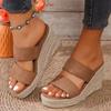 Summer Platform Sandals Plus Size Women Peep Toe High Wedges Footwear Comfortable High Heel Slides Beach Slippers