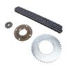 T8F Front Rear Sprocket Chain Kit Steel 120 Links Chain 13T 10mm H Hole Front Sprocket 44T 4 Hole