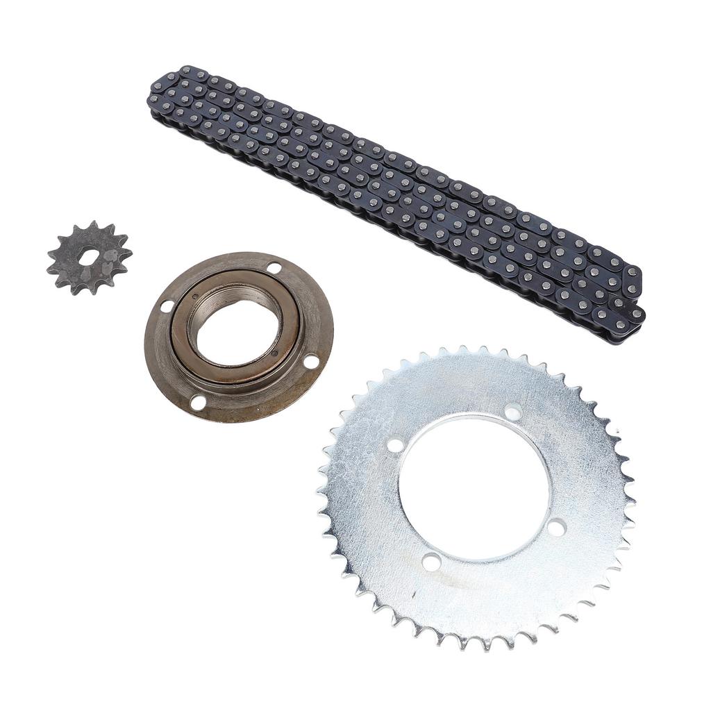 T8F Front Rear Sprocket Chain Kit Steel 120 Links Chain 13T 10mm H Hole Front Sprocket 44T 4 Hole